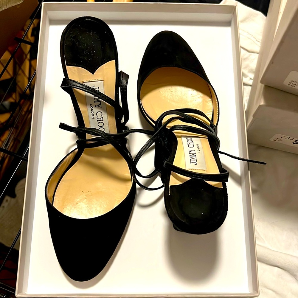 Black sued Jimmy Choo lace up pumps